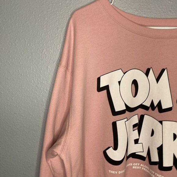 Tom and Jerry Pale Pink Crew Neck Sweatshirt Size 3X - Picture 4 of 8
